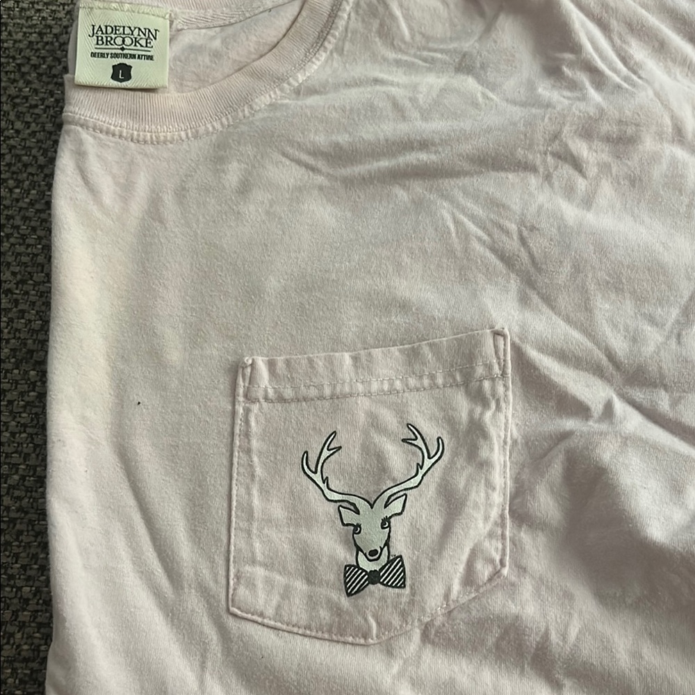 Jadelynn Brooke Light Pink Tee with Deer Design